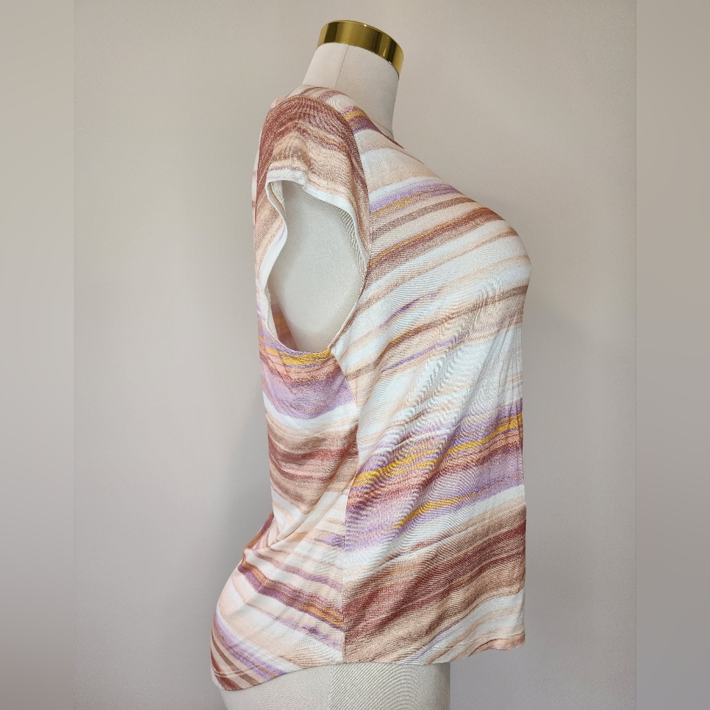 Emaline Desert Stripes Soft Short Sleeved Shirt NWT - Picture 5 of 8